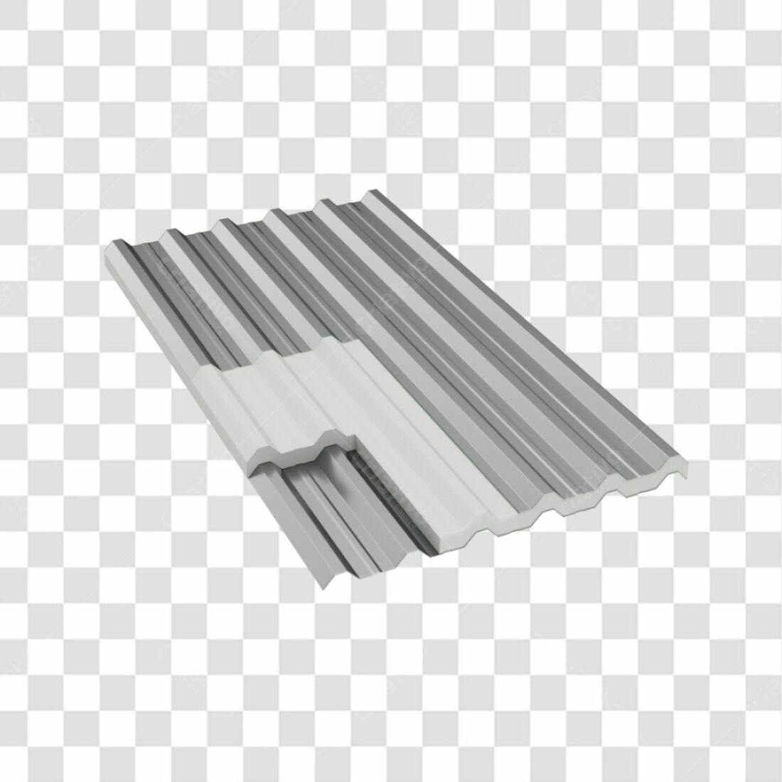 Icone Telha Ondulada Cinza e Branca PNG com fundo transparente