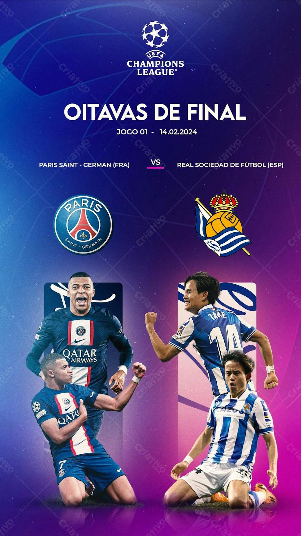 Social Media Story Flyer Oitavas De Final Champions League