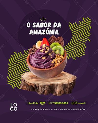 Social Media -  Açaí - Açaiteria  