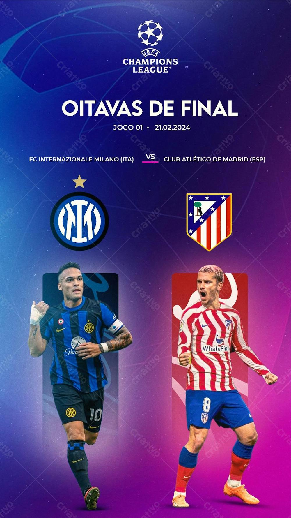 Social Media Story Flyer Oitavas De Final Champions League