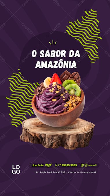 Social media açaí açaiteria