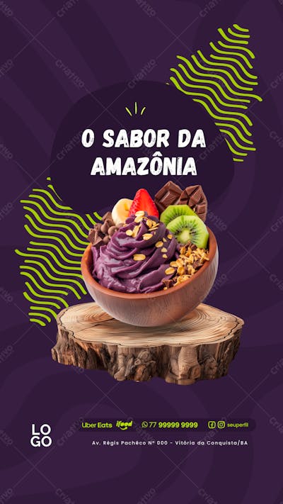 Social Media -  Açaí - Açaiteria  