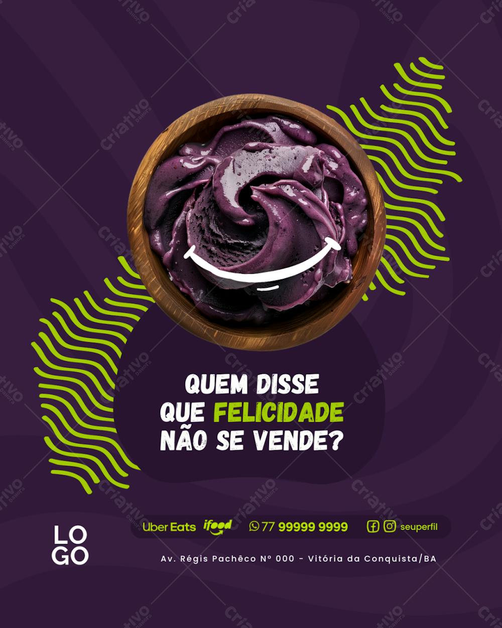 Social Media -  Açaí - Açaiteria  