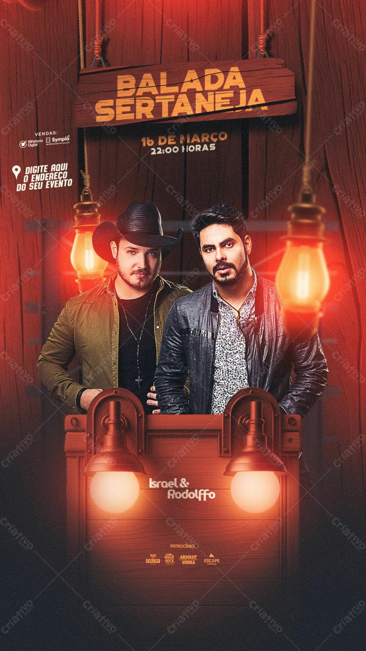 Flyer Balada Sertaneja PSD Editável