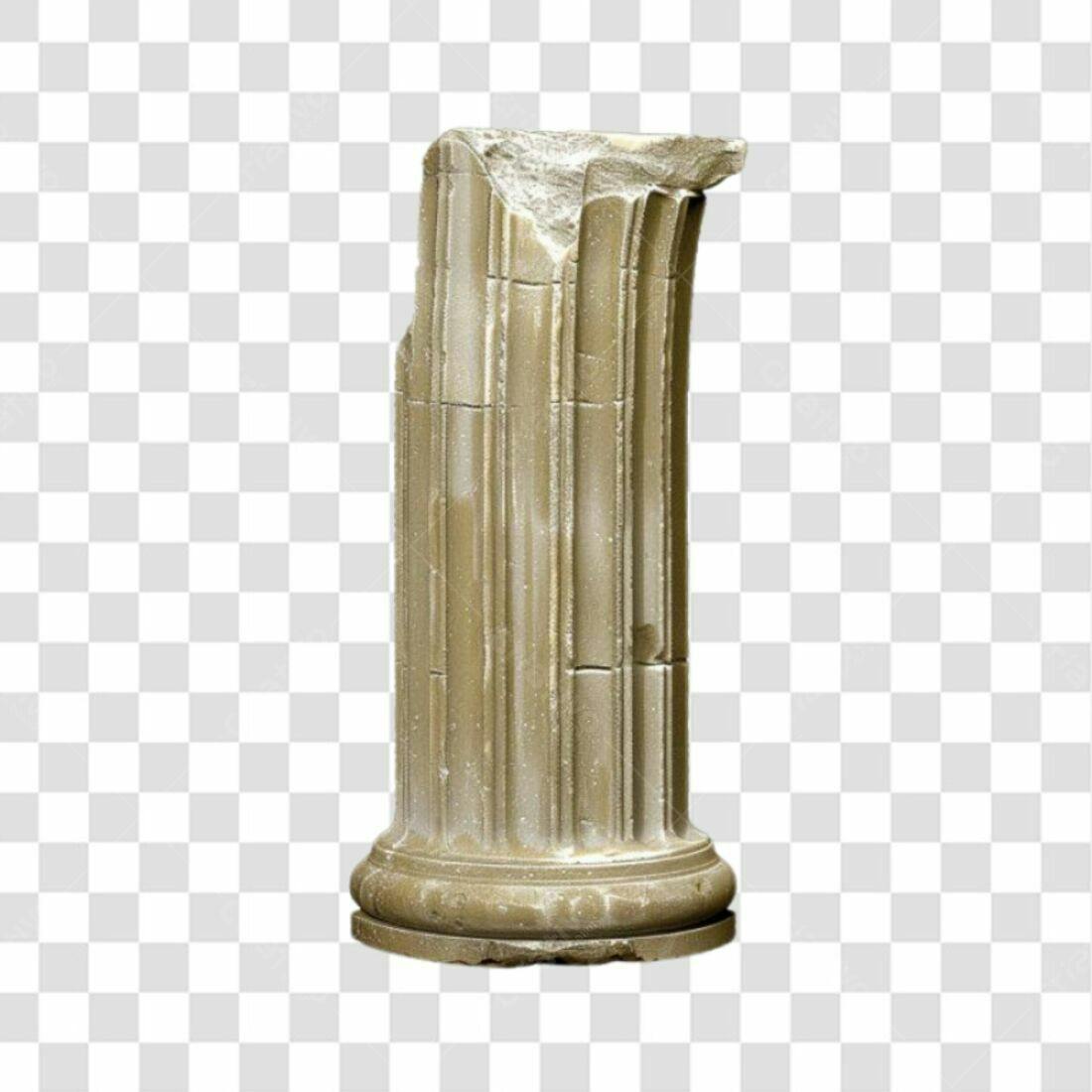 Icone Coluna Romana Quebrada PNG com fundo transparente