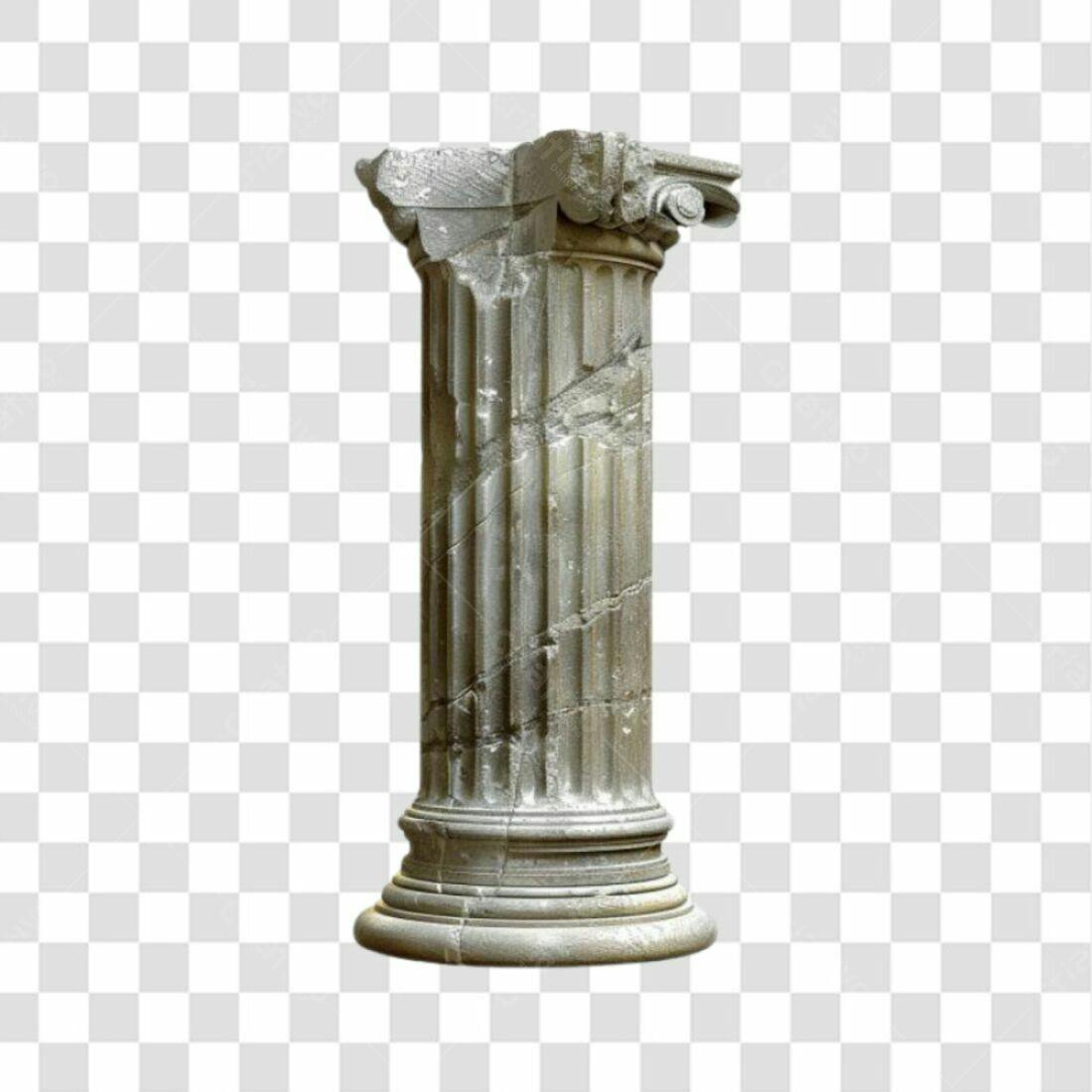 Coluna Romana antiga PNG com fundo transparente