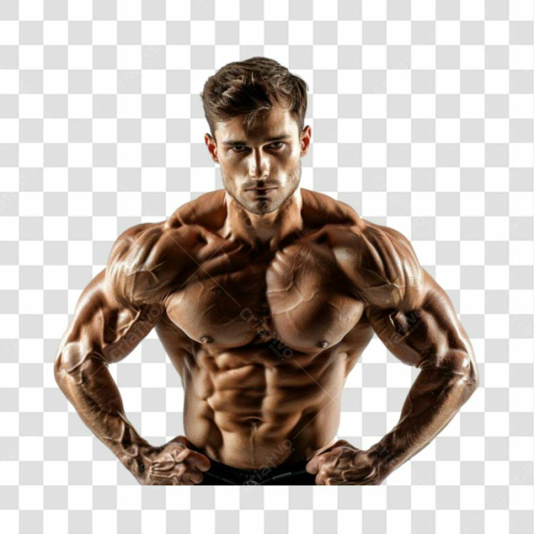 Imagem PNG com fundo transparente Corpo Muscular Masculino