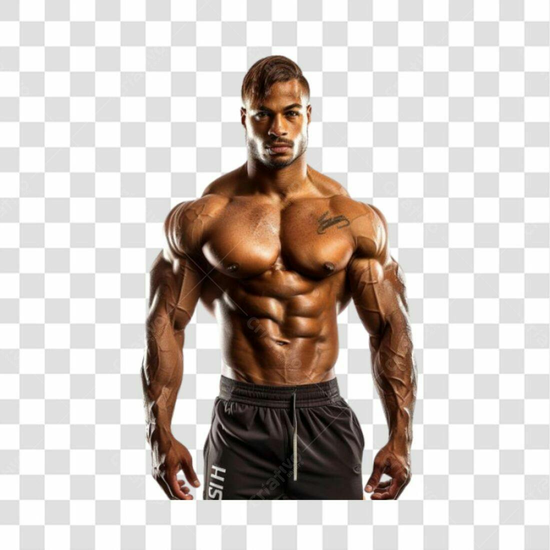 Icone Fitness Corpo Muscular PNG com fundo transparente