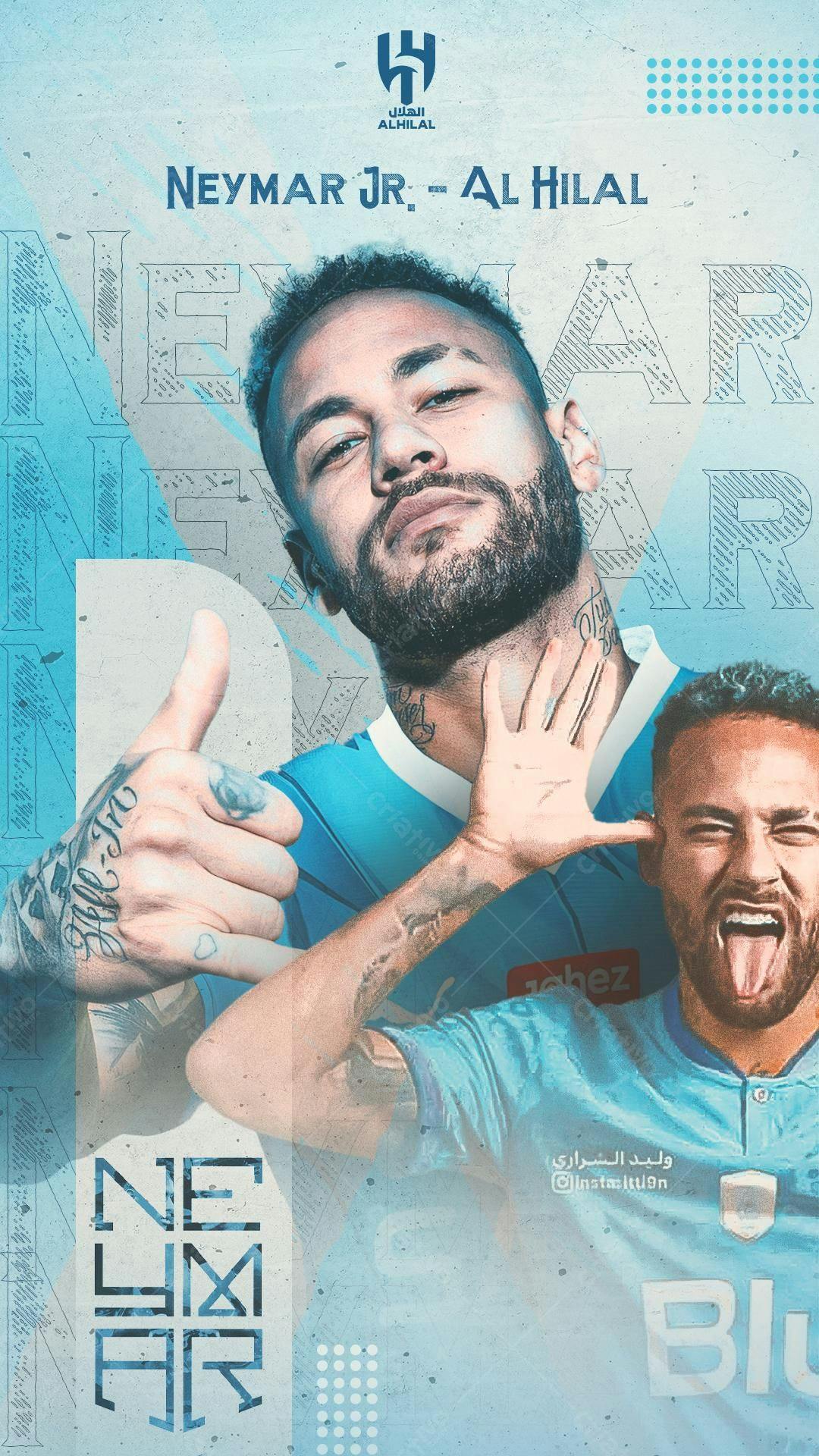 Poster Neymar Jr. Al Hilal PSD Editável