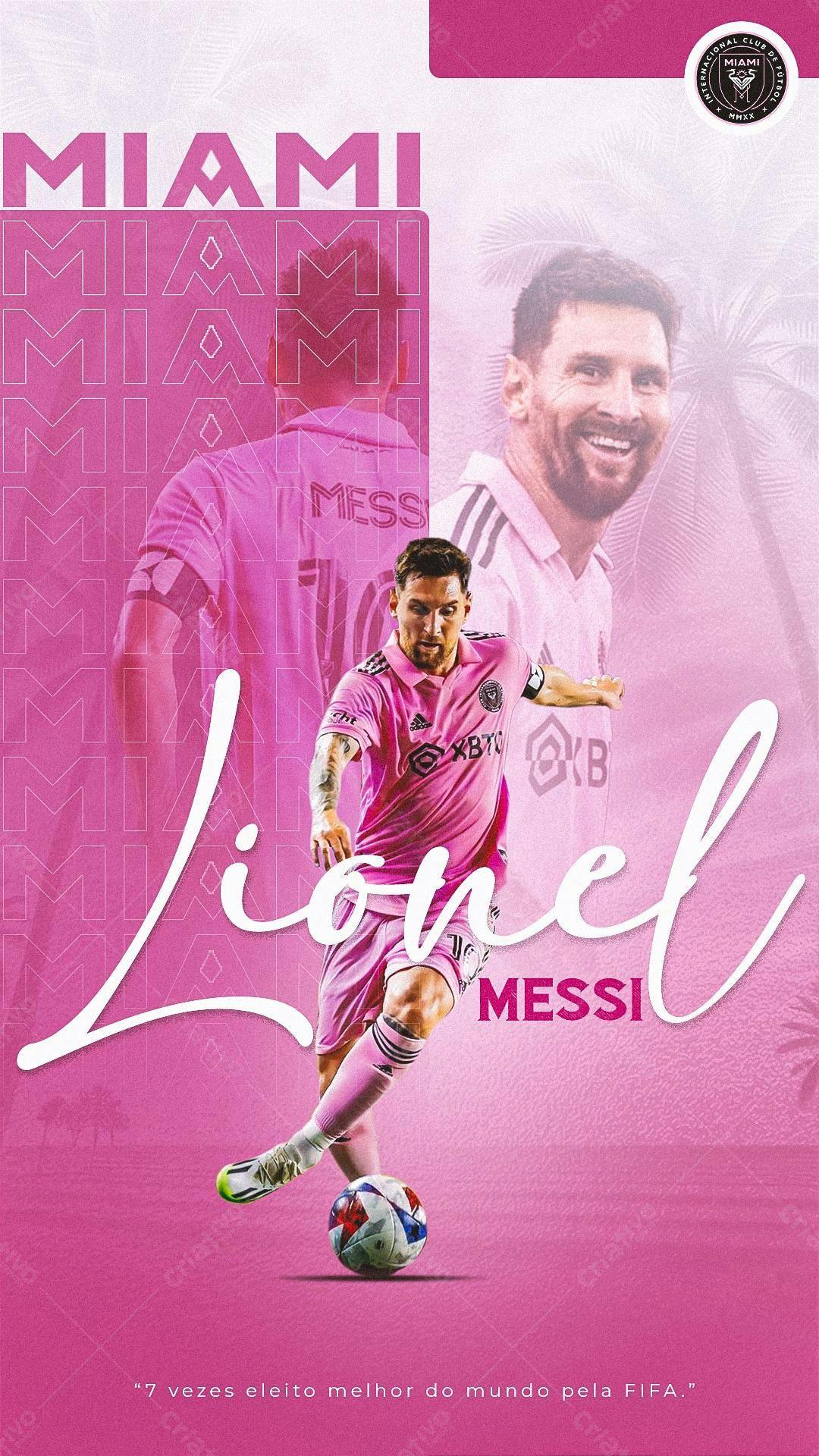 Poster Messi Miami PSD Editável