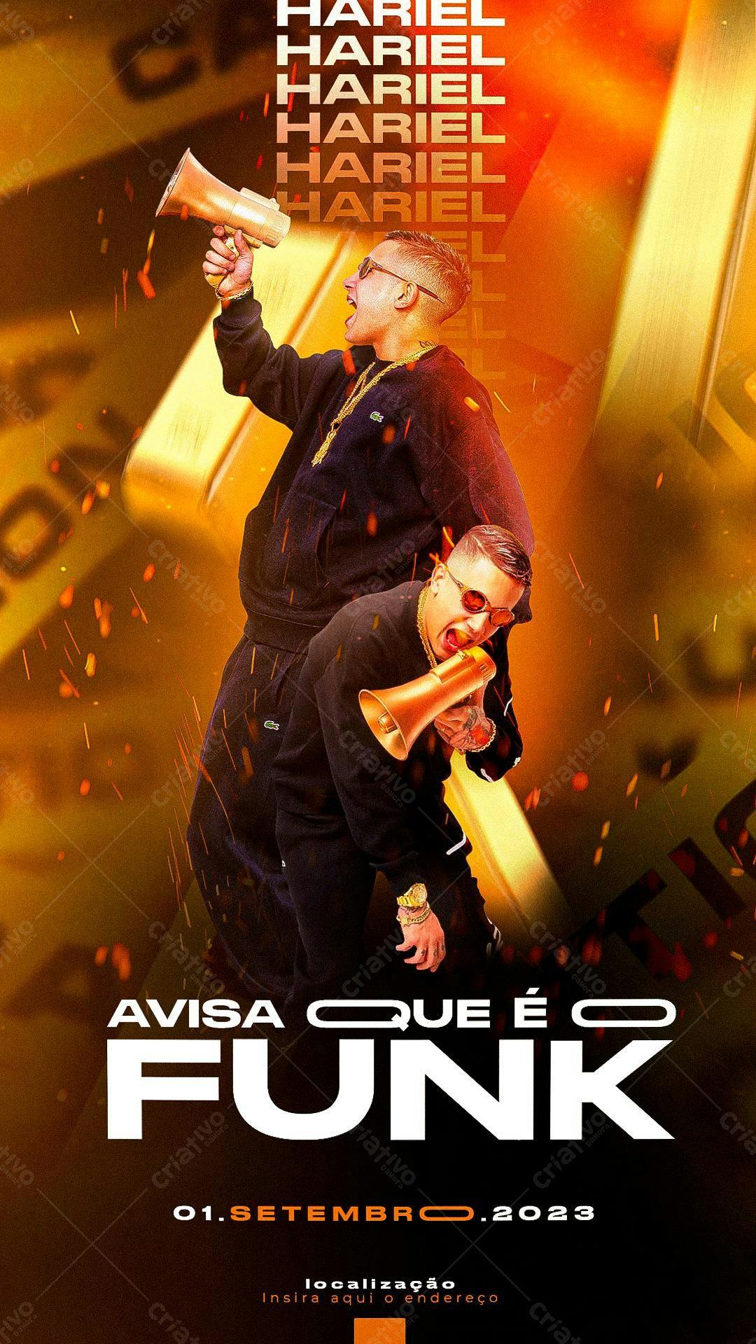Flyer Show Funk Harie PSD Editável
