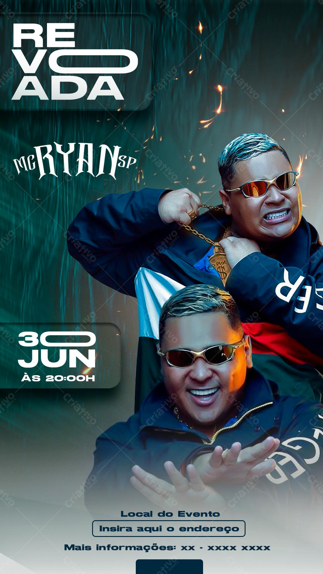 Flyer para Show Mc Ryan SP PSD Editável