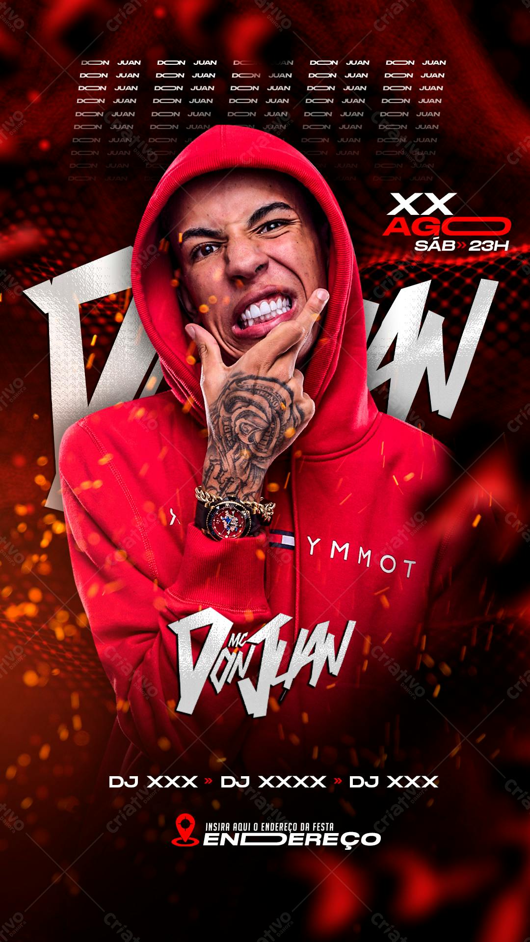 Flyer Festa Mc Don Juan PSD Editável