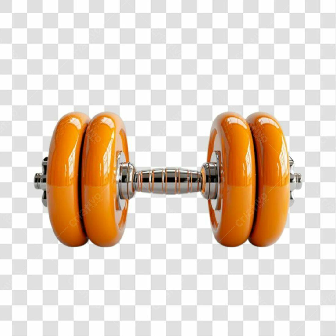 Icone Haltere Laranja PNG com fundo transparente