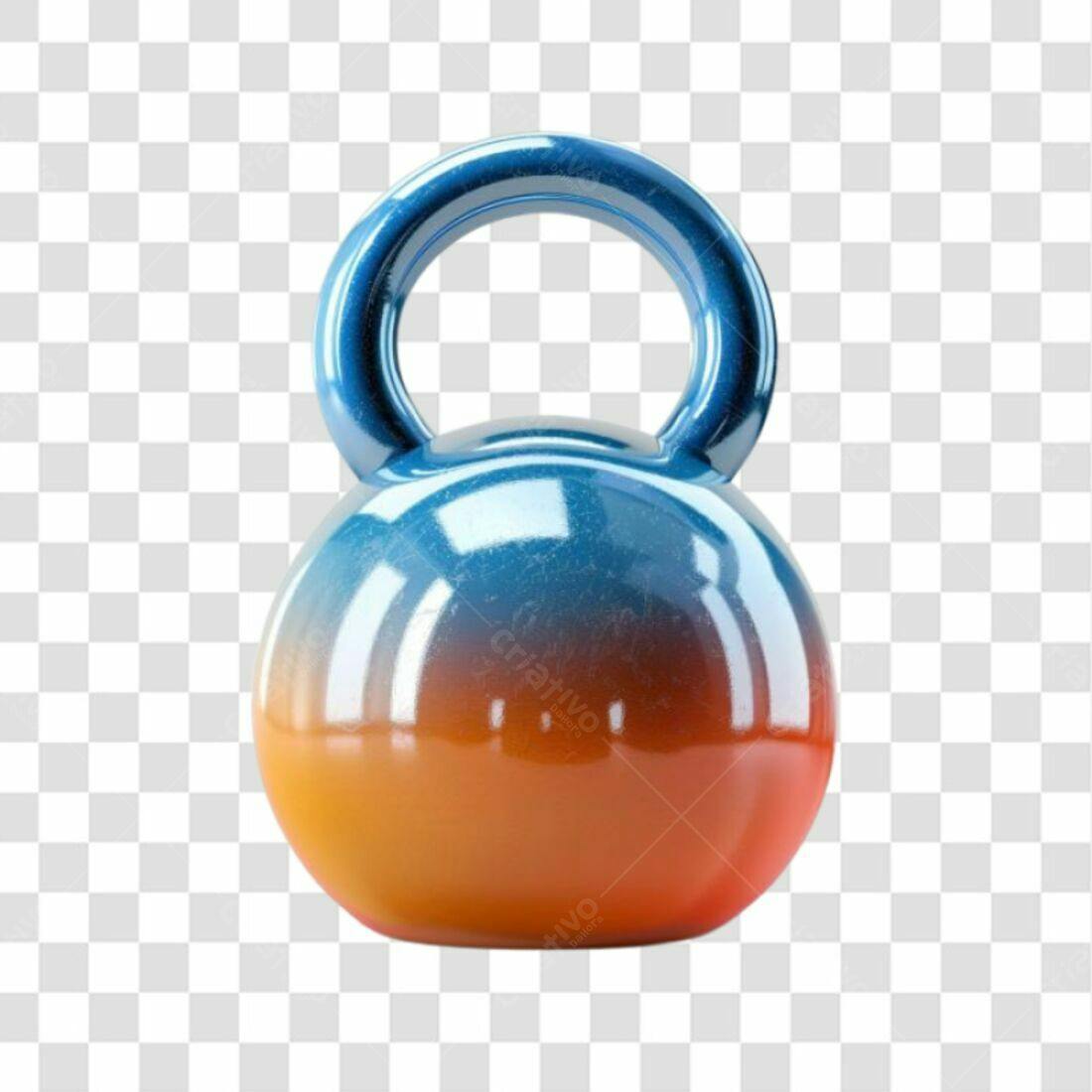 Icone Kettlebell Academia PNG com fundo transparente