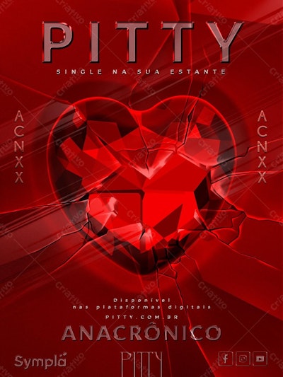 Poster para Lançamento Musical Pitty PSD Editável