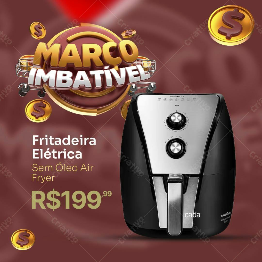 Banner Promoção Fritadeira Elétrica Sem Óleo PSD Editável