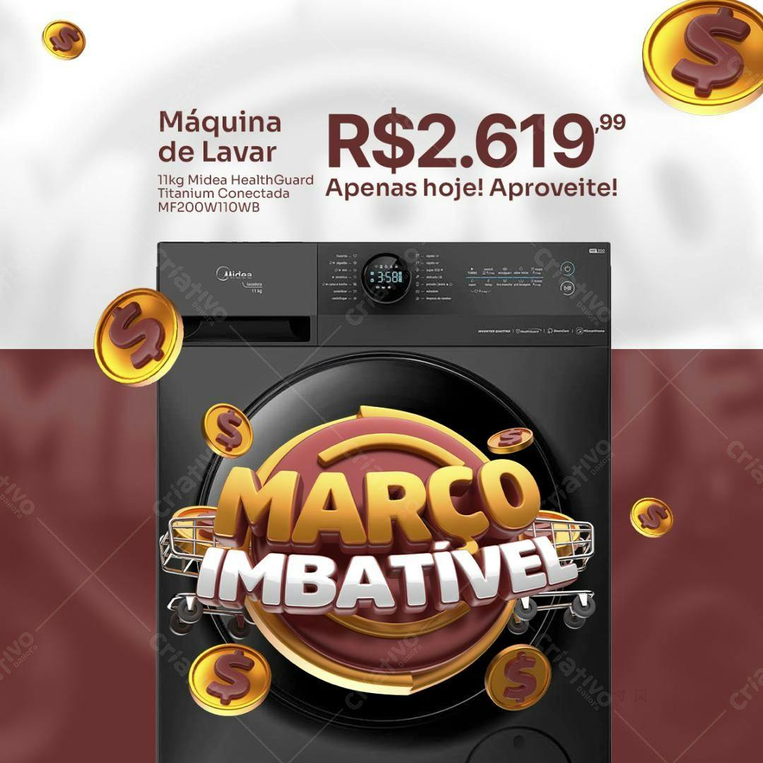 Banner Promoção Máquina de Lavar PSD Editável