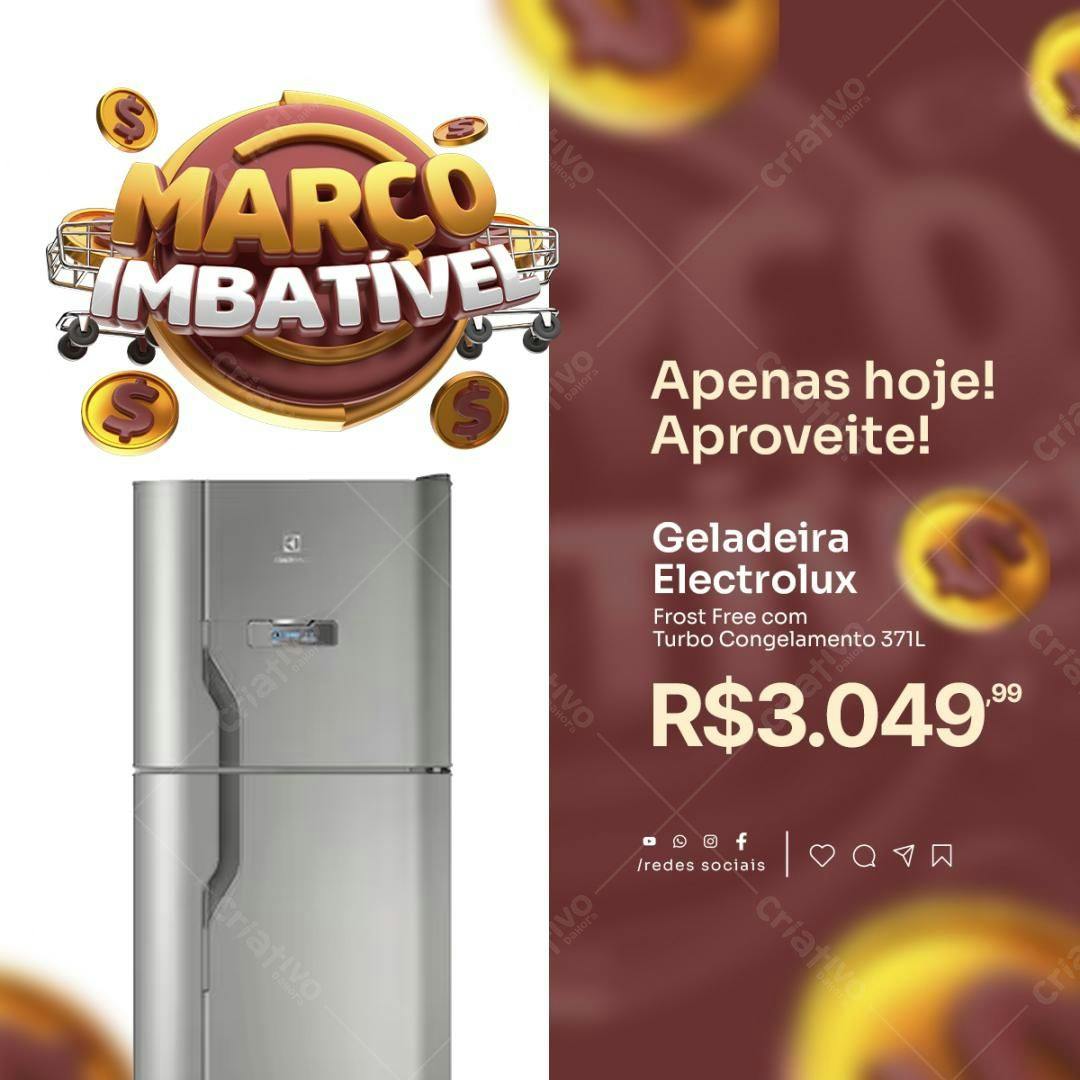 Flyer Promoção Geladeira Electrolux PSD Editável
