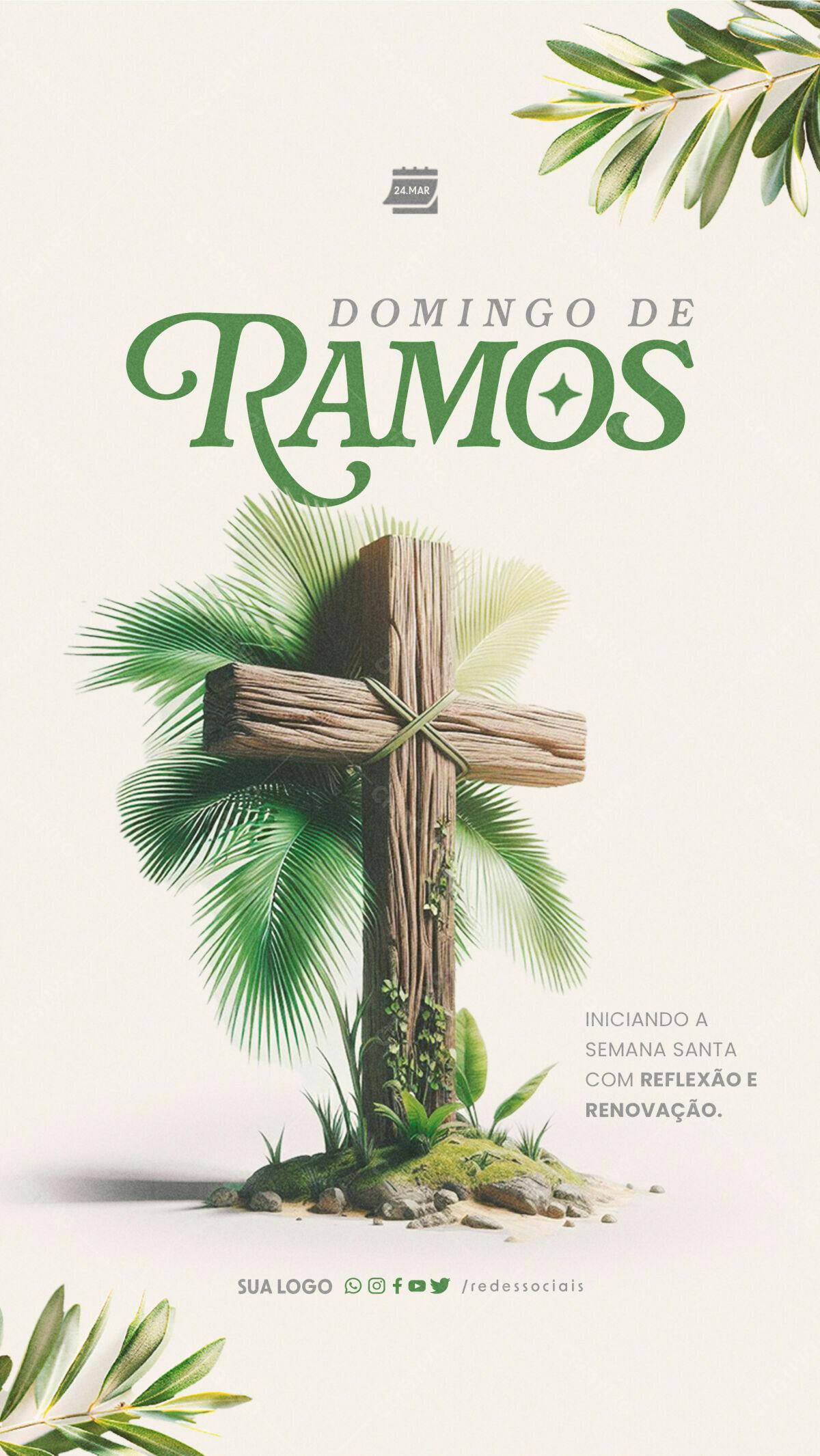 Flyer Domingo de Ramos PSD Editável