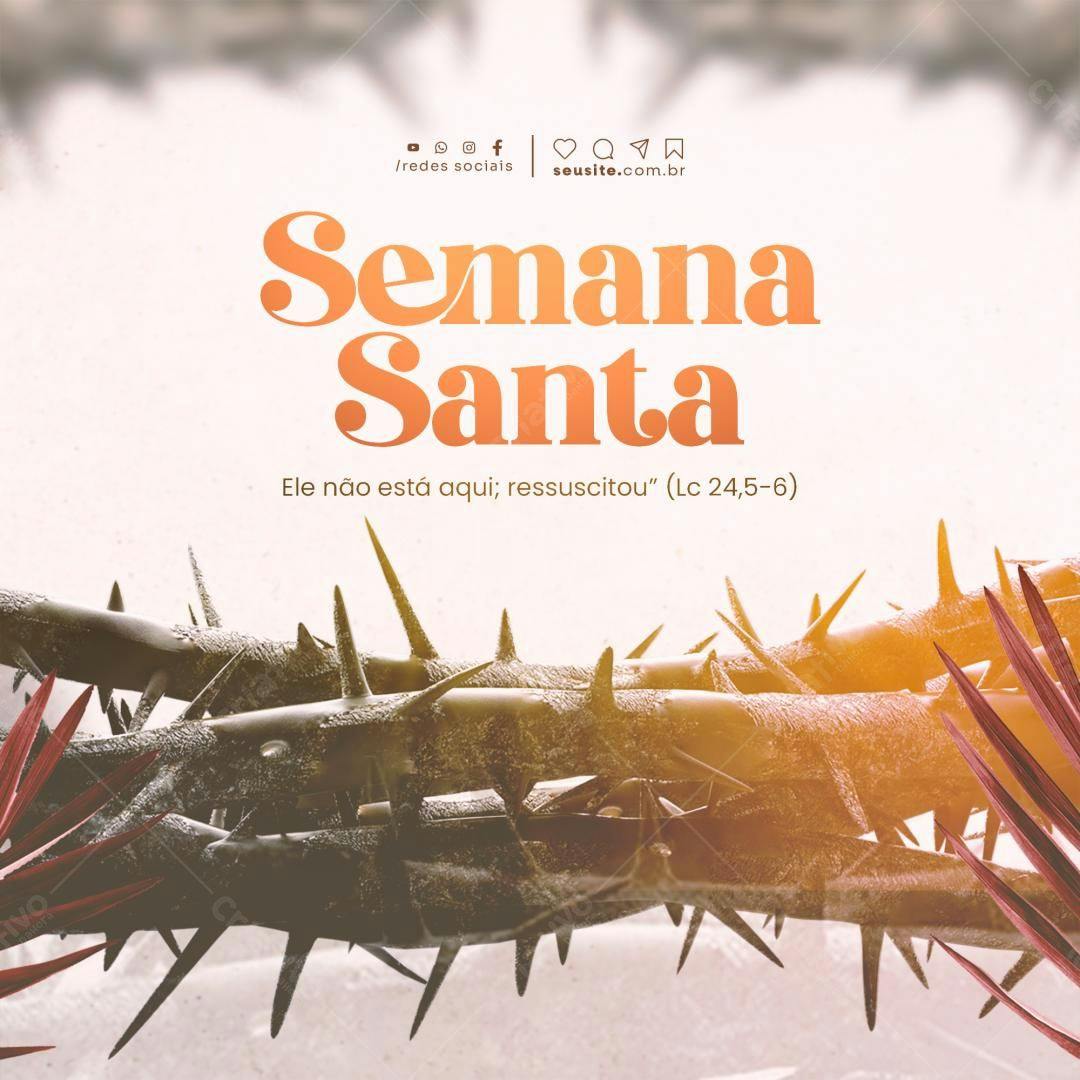 Post para Semana Santa PSD Editável