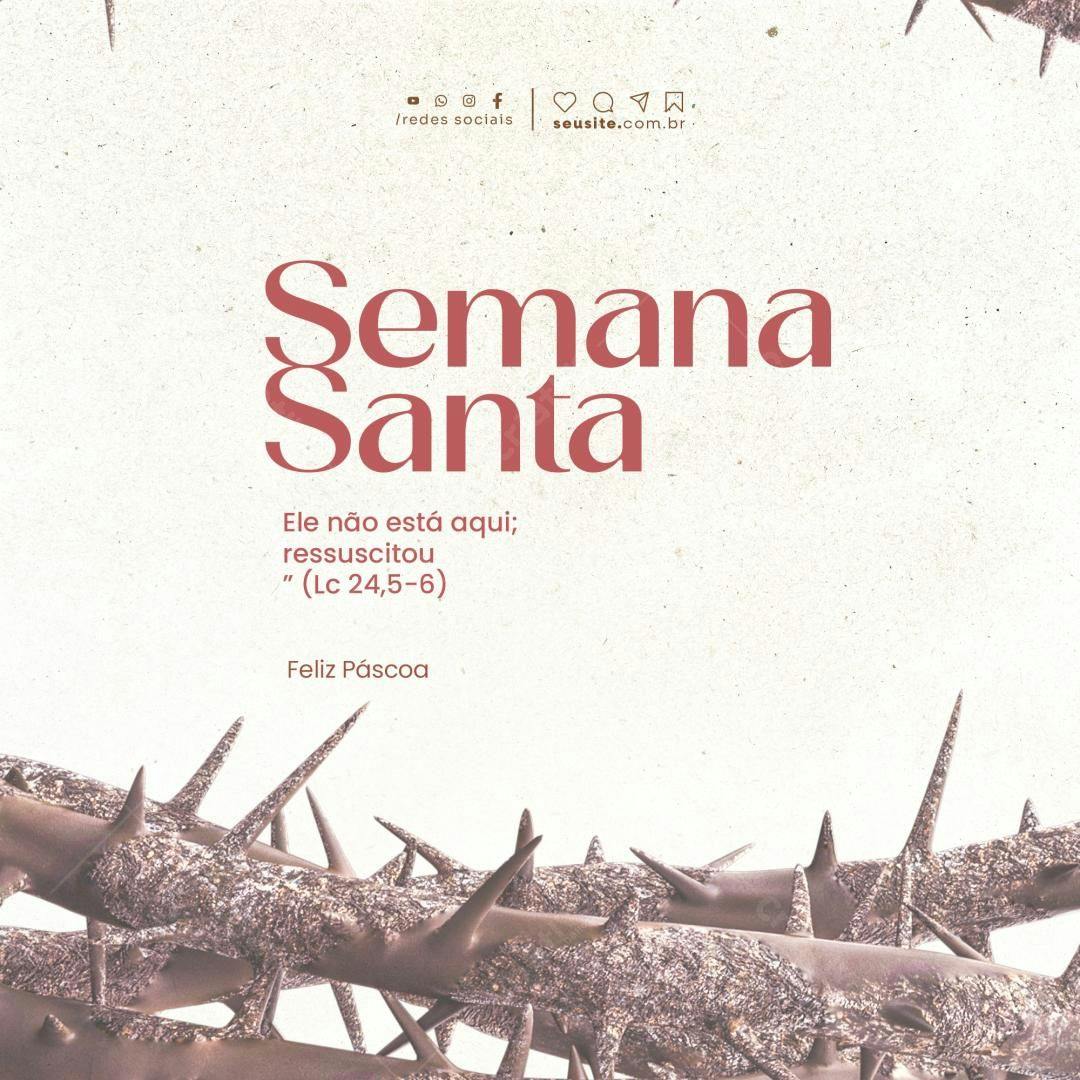 Post para Semana Santa PSD Editável