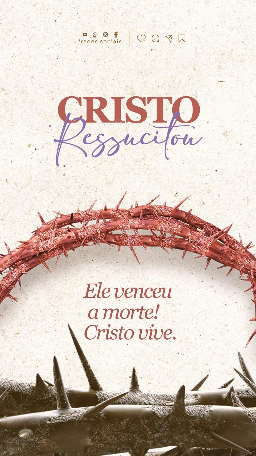 Flyer Páscoa Cristão PSD Editável