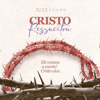 Social Media Jesus Cristo Ressucitou