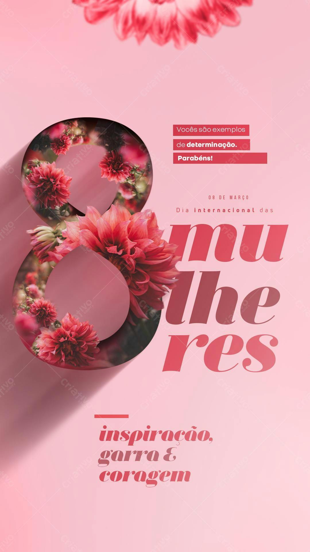 Flyer Dia Internacional da Mulher PSD Editável