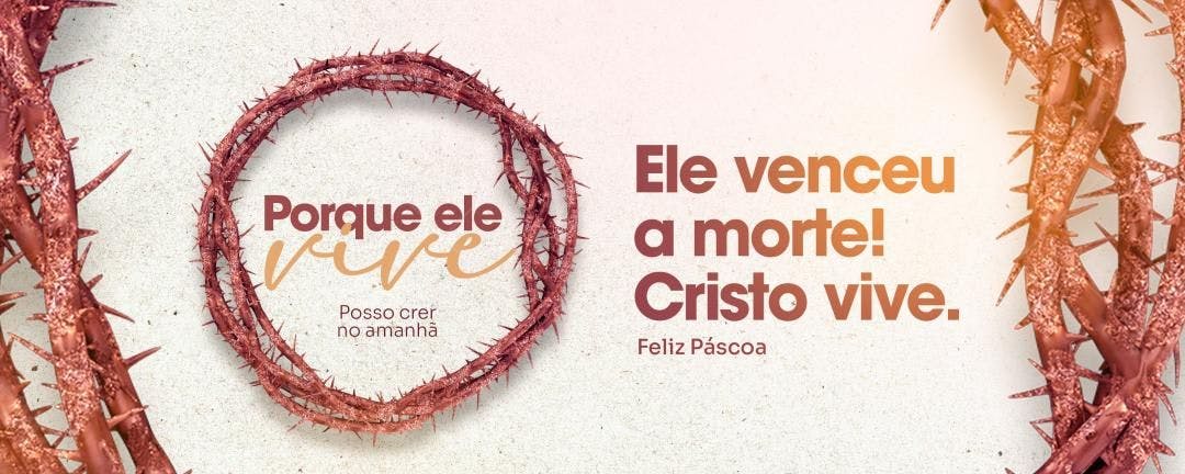 Banner Páscoa Cristã PSD Editável