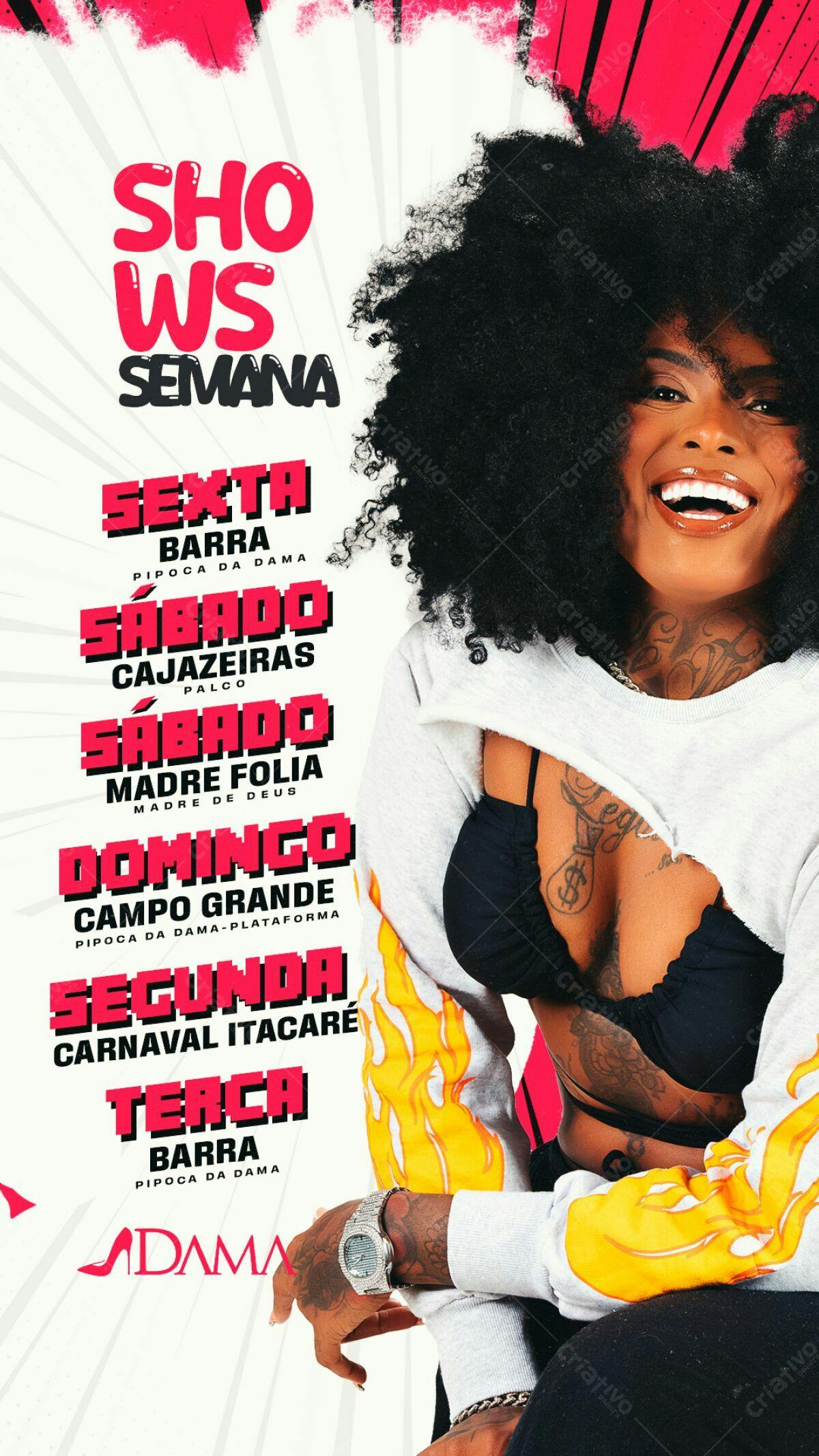 Flyer Shows Semana PSD Editável