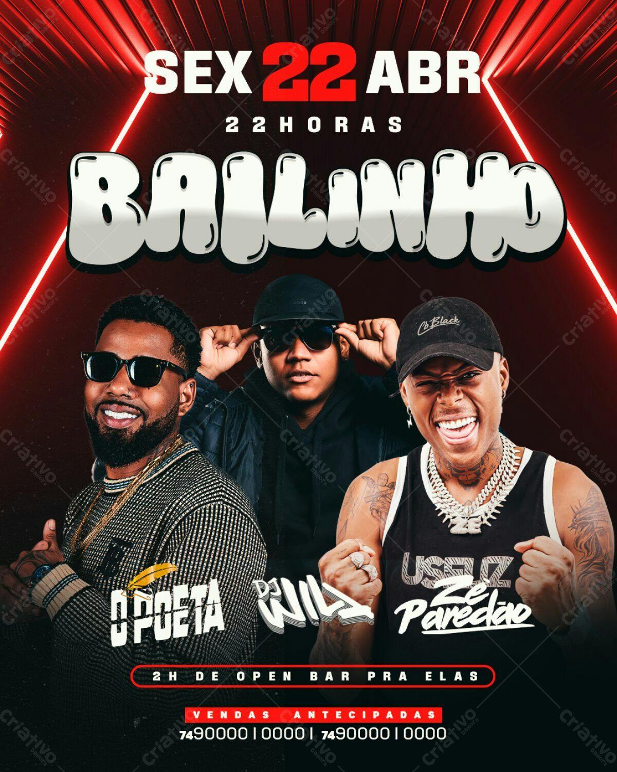 Flyer Baile do Bailinho PSD Editável