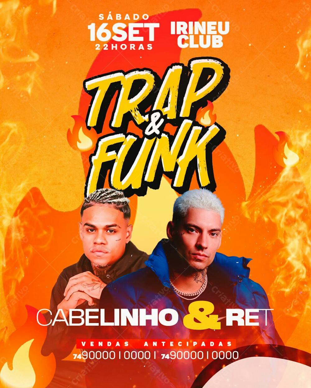 Flyer Evento Trap E Funk Feed Psd Editável 