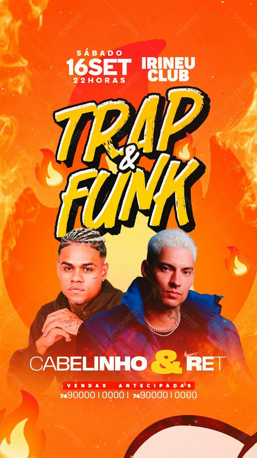 Flyer Evento Trap E Funk Stories Psd Editável 