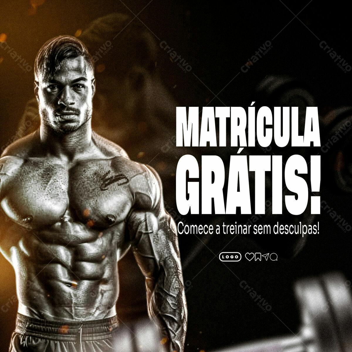 Banner Academia Matrícula Grátis PSD Editável