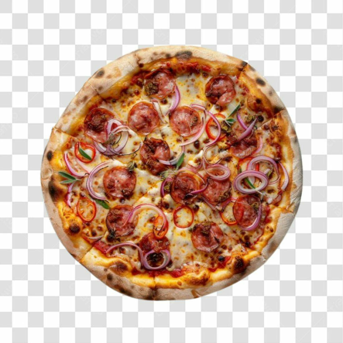 Imagem Pizza Calabresa PNG com fundo transparente