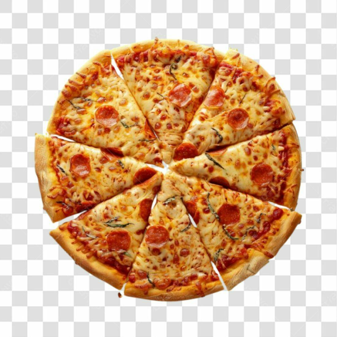 Imagem Pizza Pepperoni PNG com fundo transparente