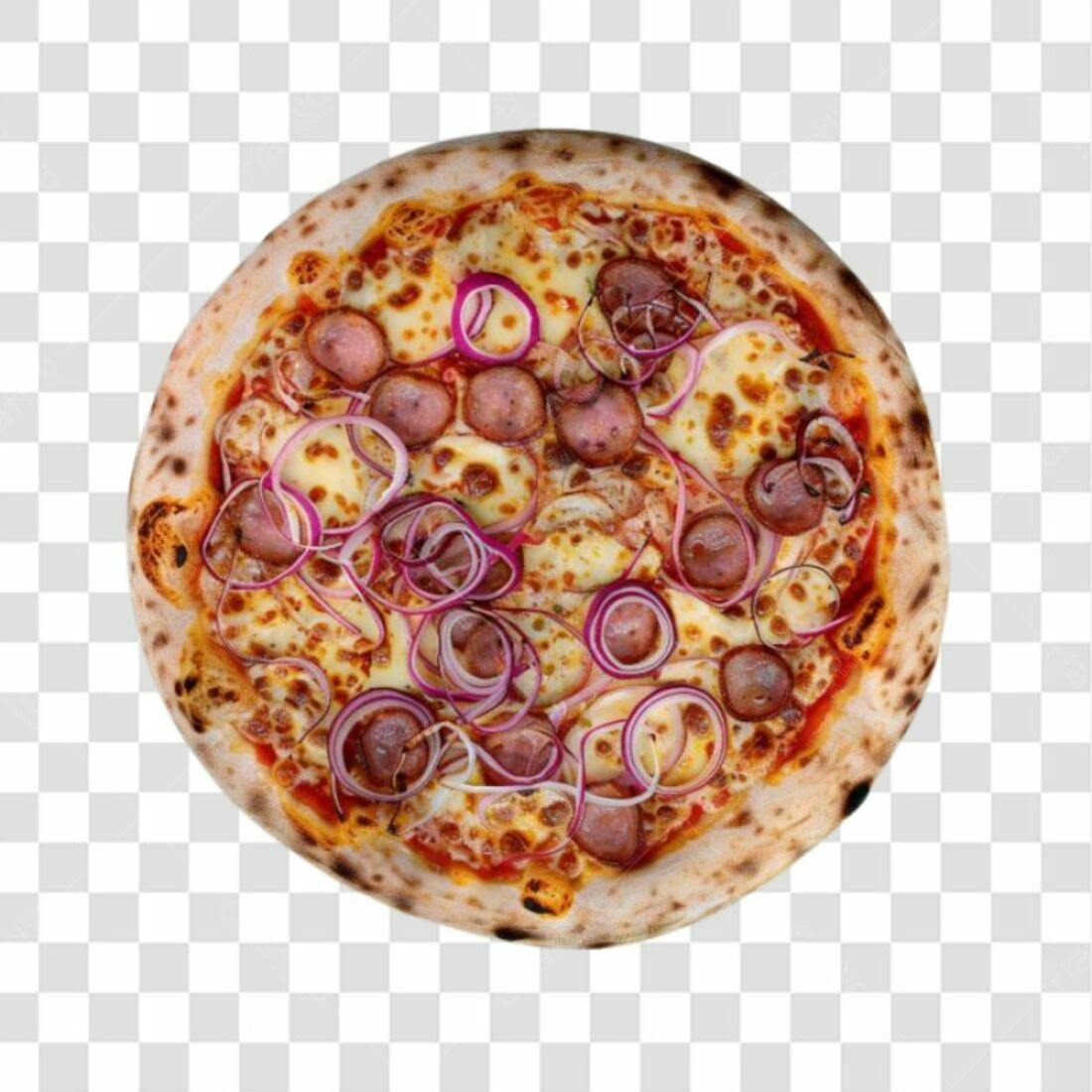 Imagem Pizza Calabresa Cebola PNG com fundo transparente