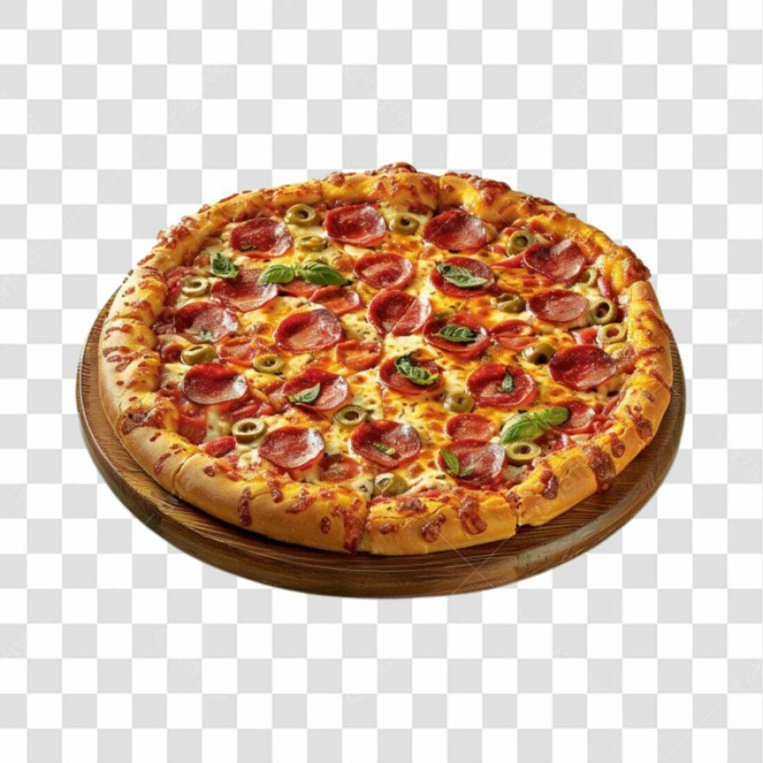 Imagem Pizza Pepperoni PNG com fundo transparente