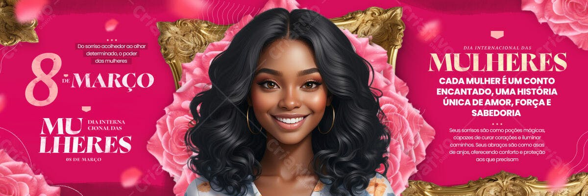 Banner Dia Internacional da Mulher PSD Editável