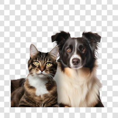 Cachorro e gato png transparente