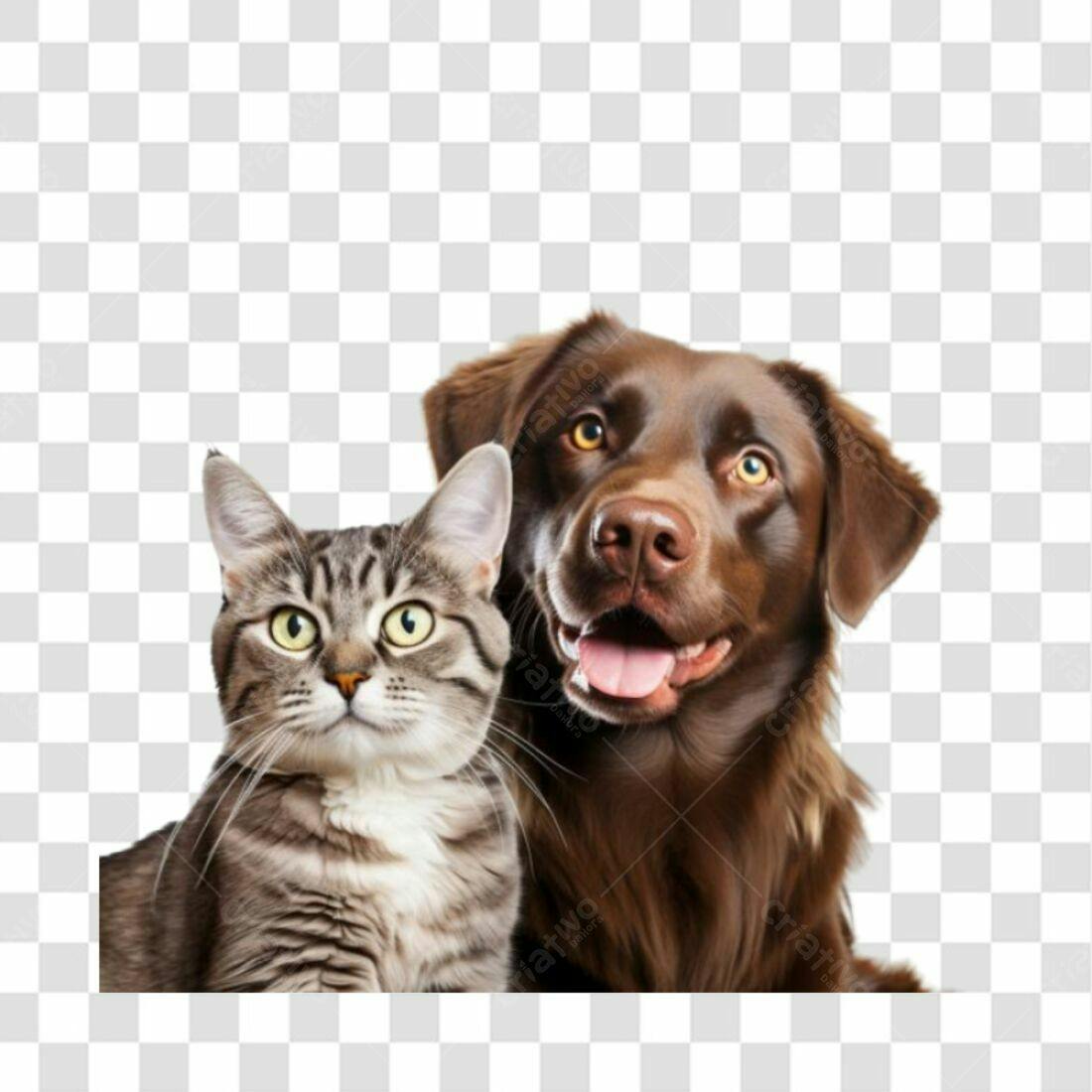 Imagem PNG Gato e Cachorro fundo transparente