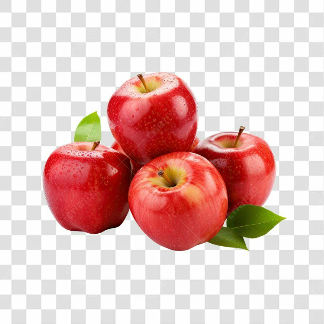 Icone Maçãs Vermelhas PNG com fundo transparente