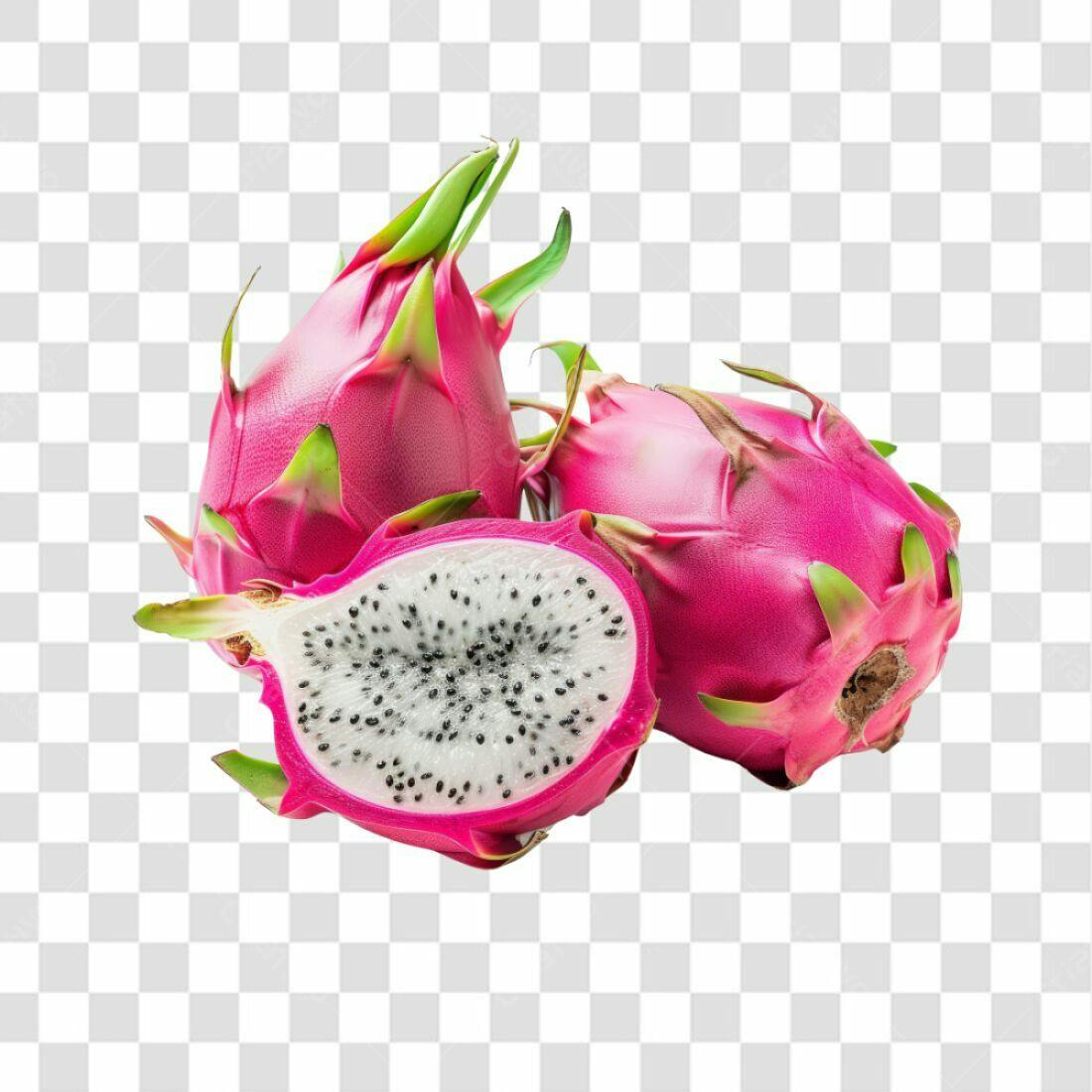 Icone Frutas Exoticas Pitaya PNG com fundo transparente