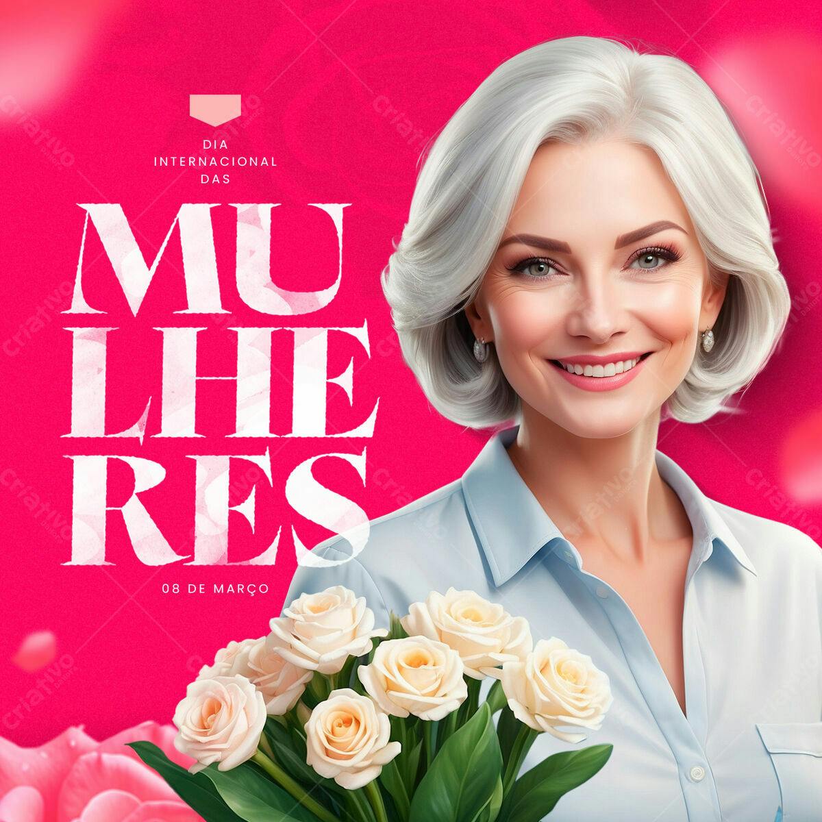 Flyer Dia Internacional da Mulher PSD Editável