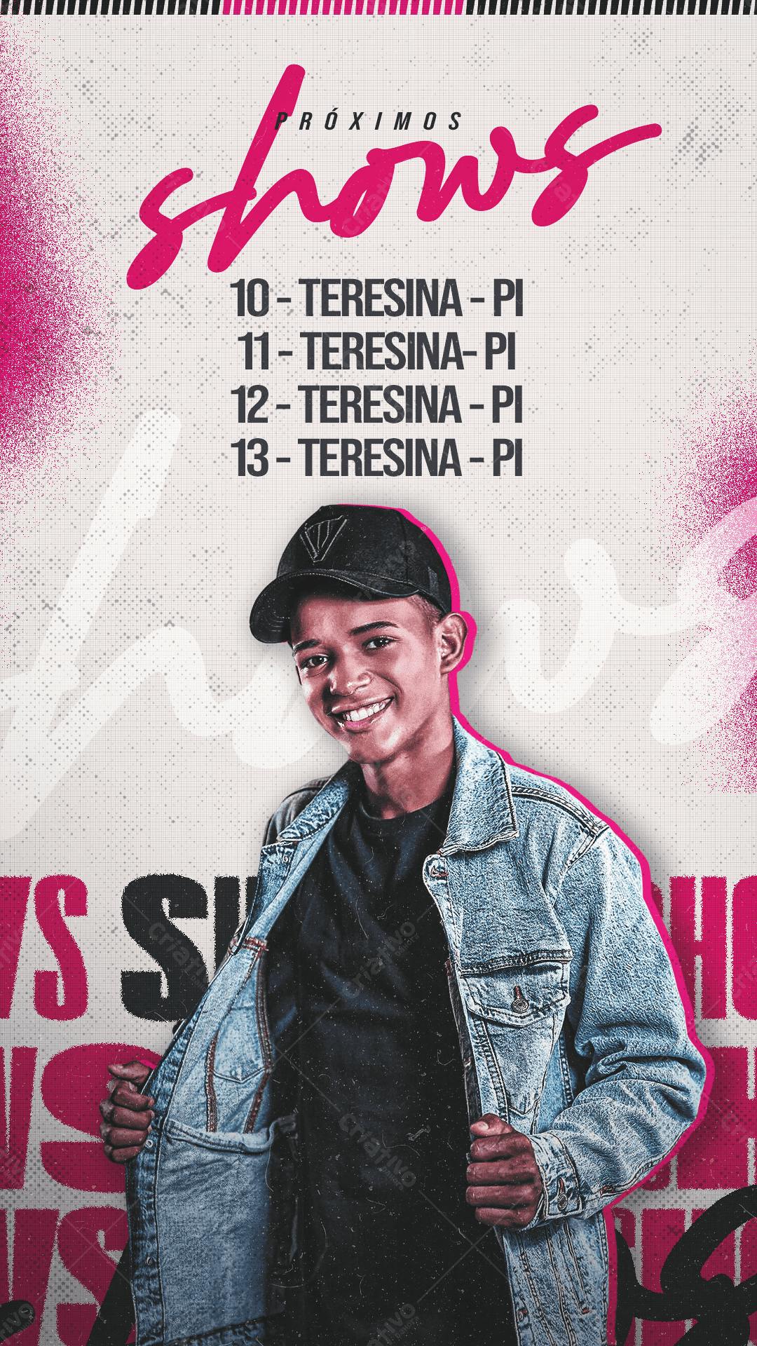 Flyer para Shows em Teresina PSD Editável