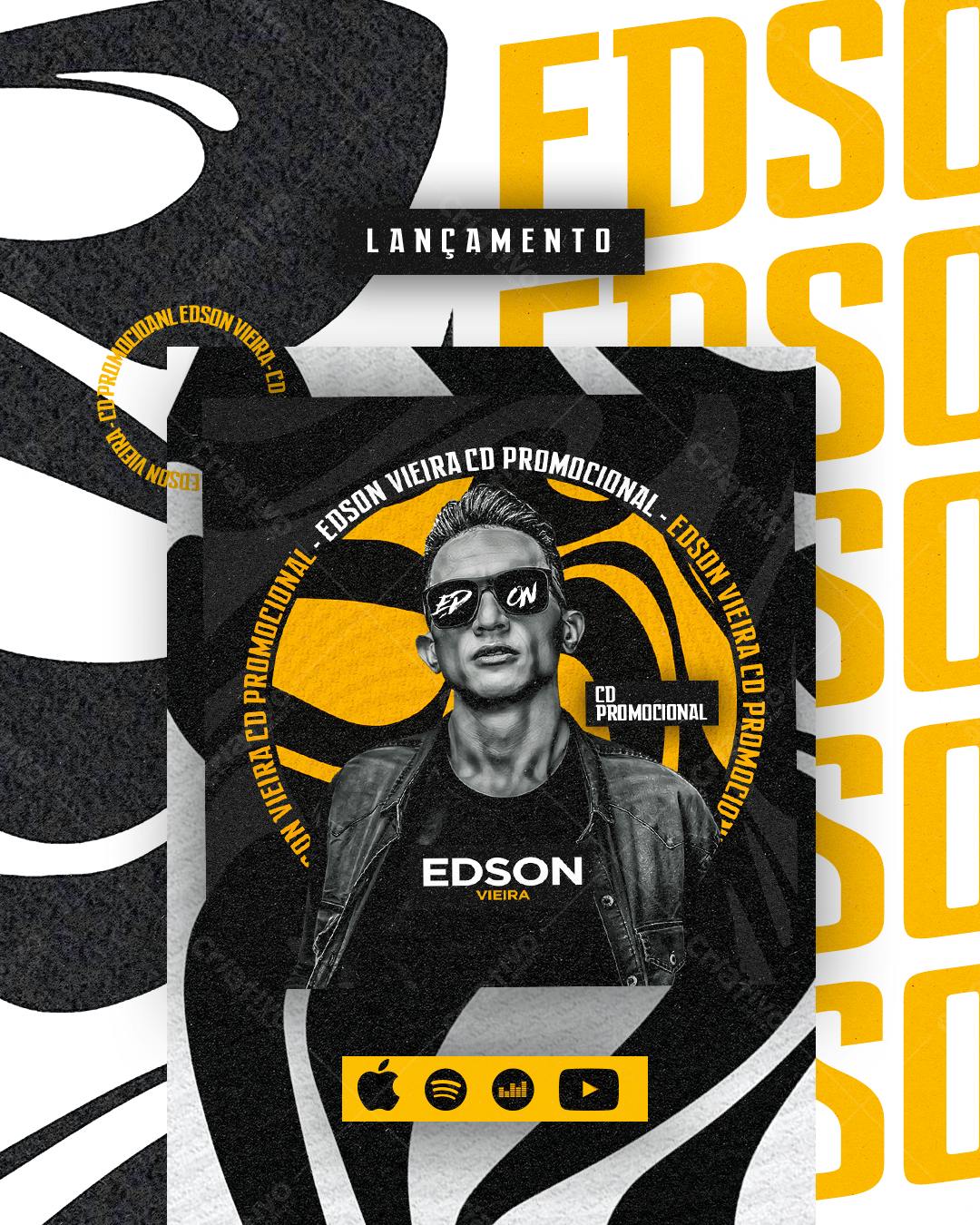 Flyer Lançamento Musical PSD Editável