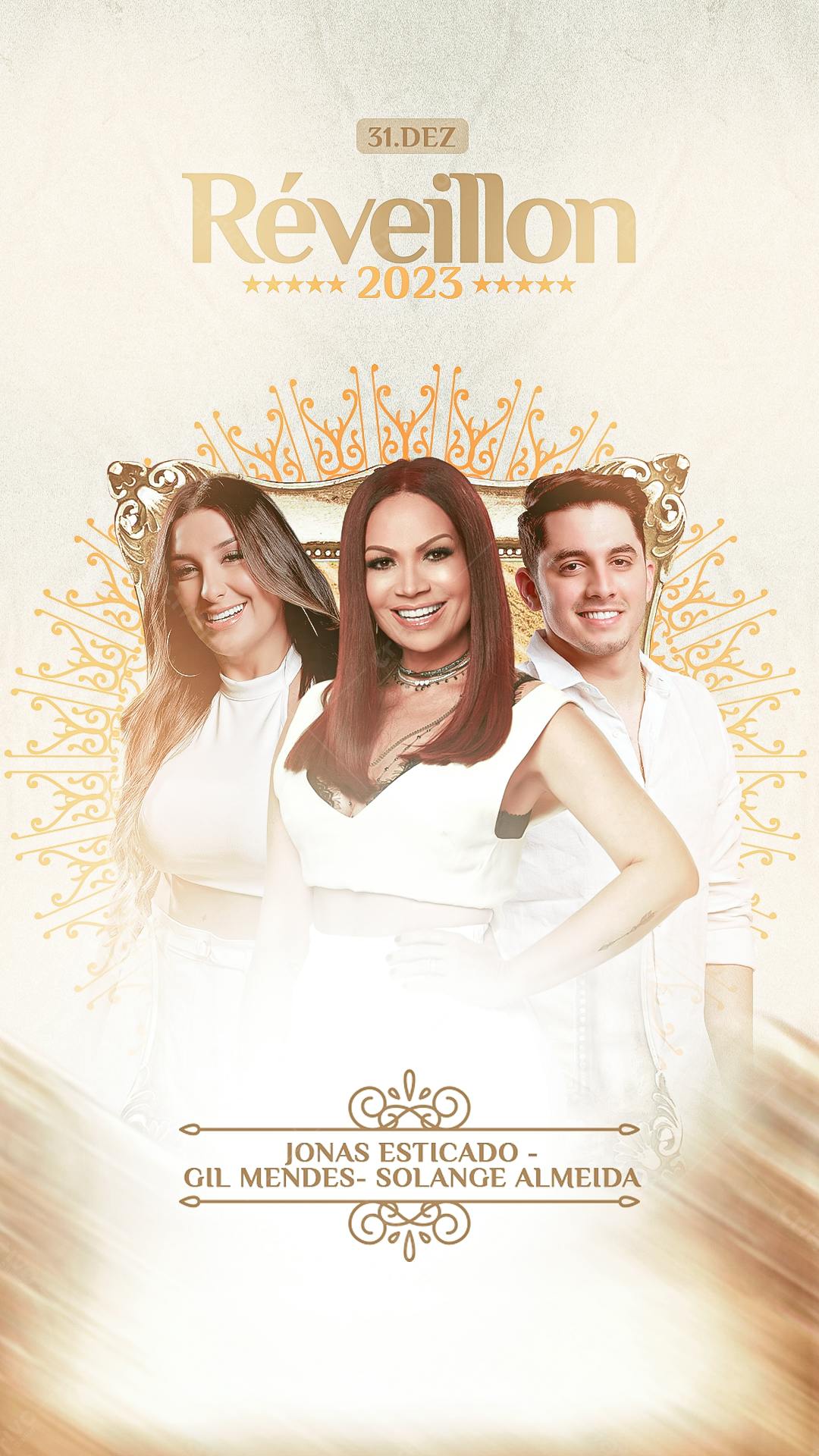Flyer Réveillon 2023 com Jonas Esticado PSD Editável