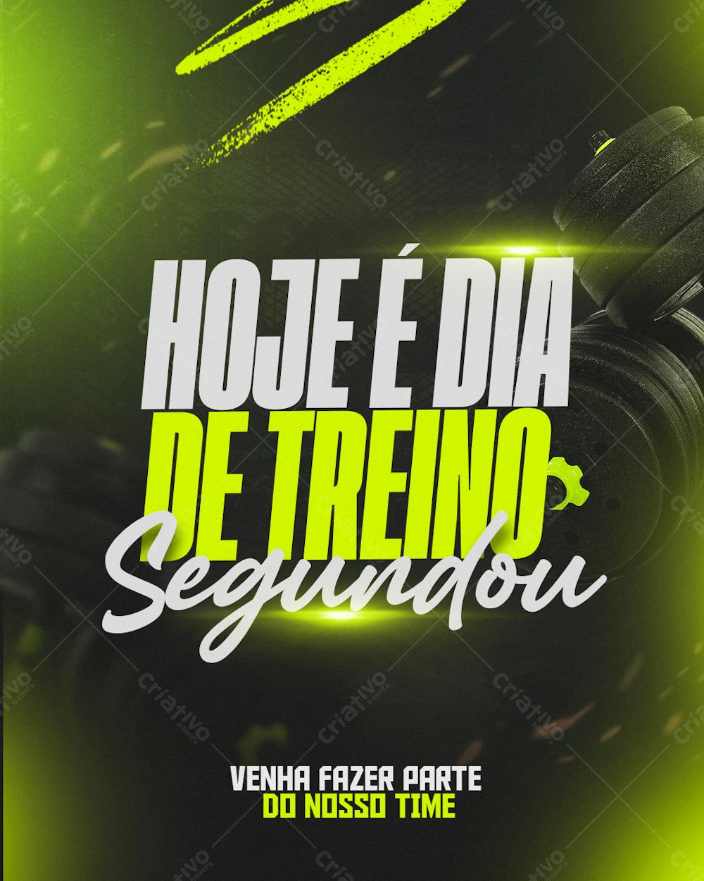 Social Media De Academia Hoje É Dia De Treino