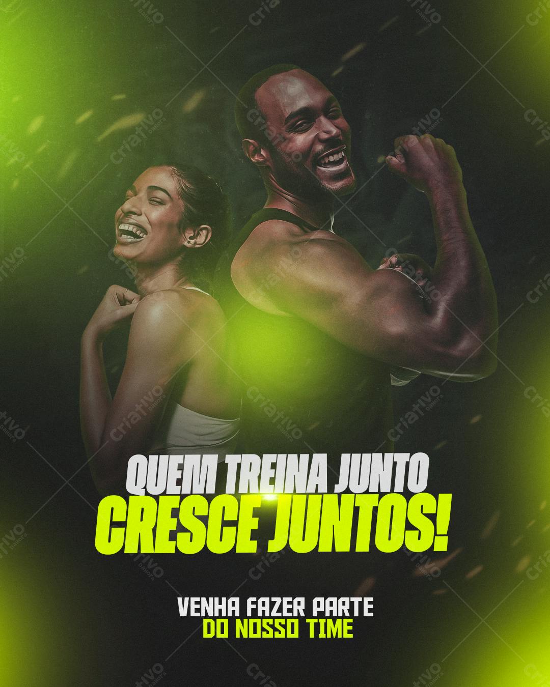 Flyer Academia PSD Editável - Treino em Dupla